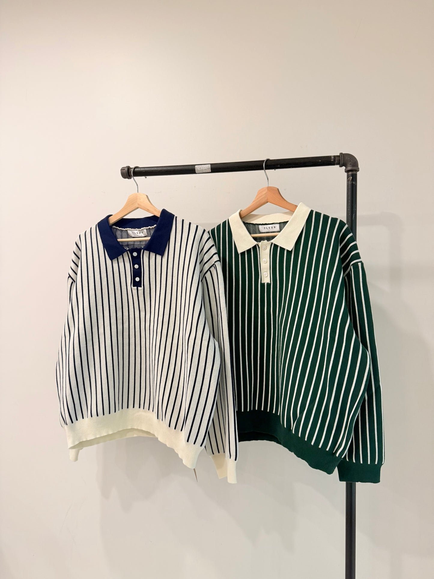 TIA Horizontal stripe rugby shirt