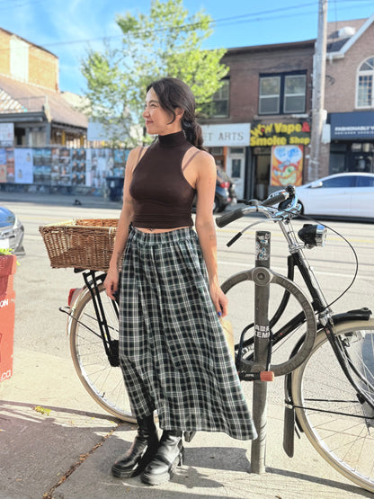 LIRA Plaid maxi skirt
