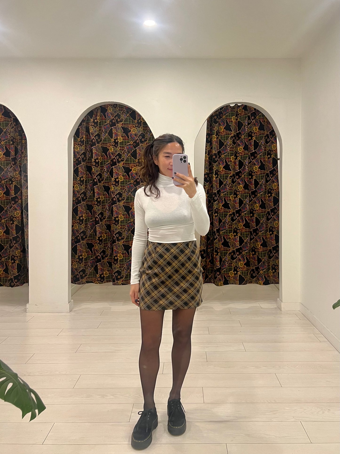 DAST Plaid mini skirt