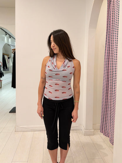 SCARLETT Lip-print halter
