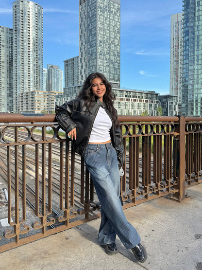 DAM Leather bomber jacket