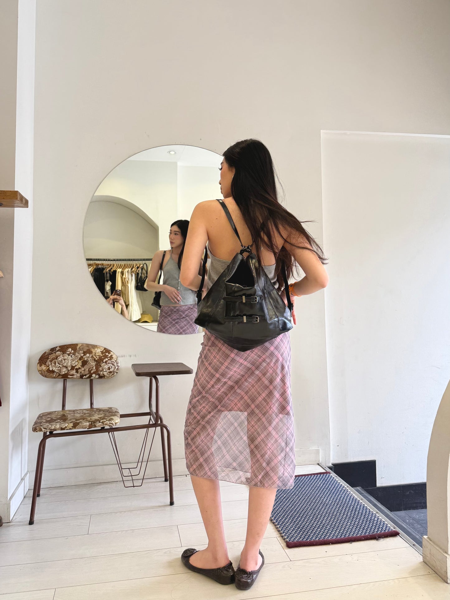 PING Printed mesh skirt