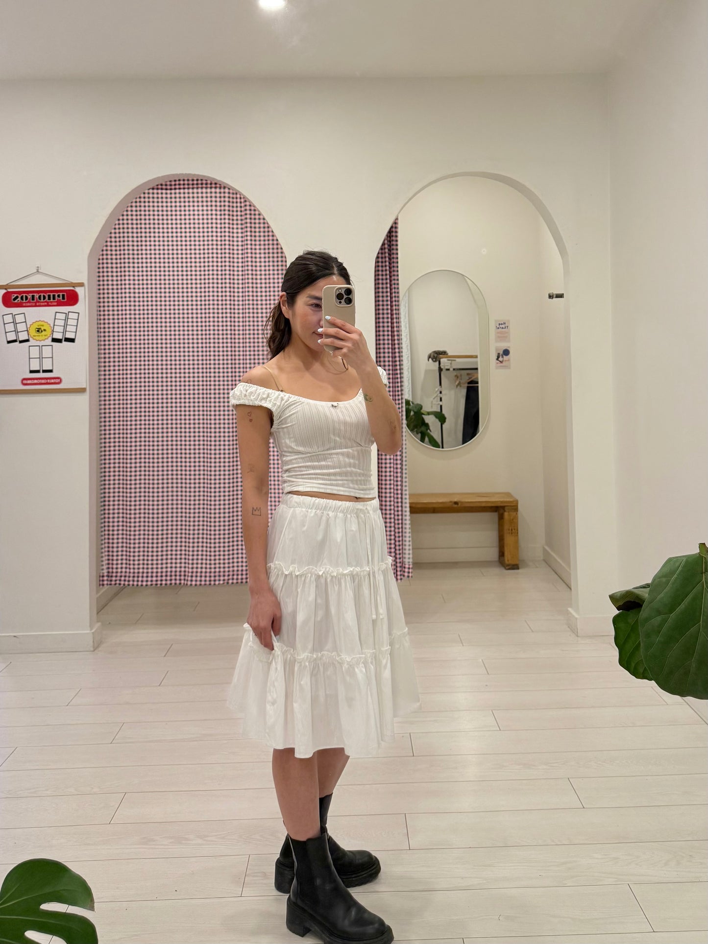 NADIA Midi tiered skirt