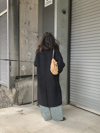 RUNE Ruched vegan suede bag