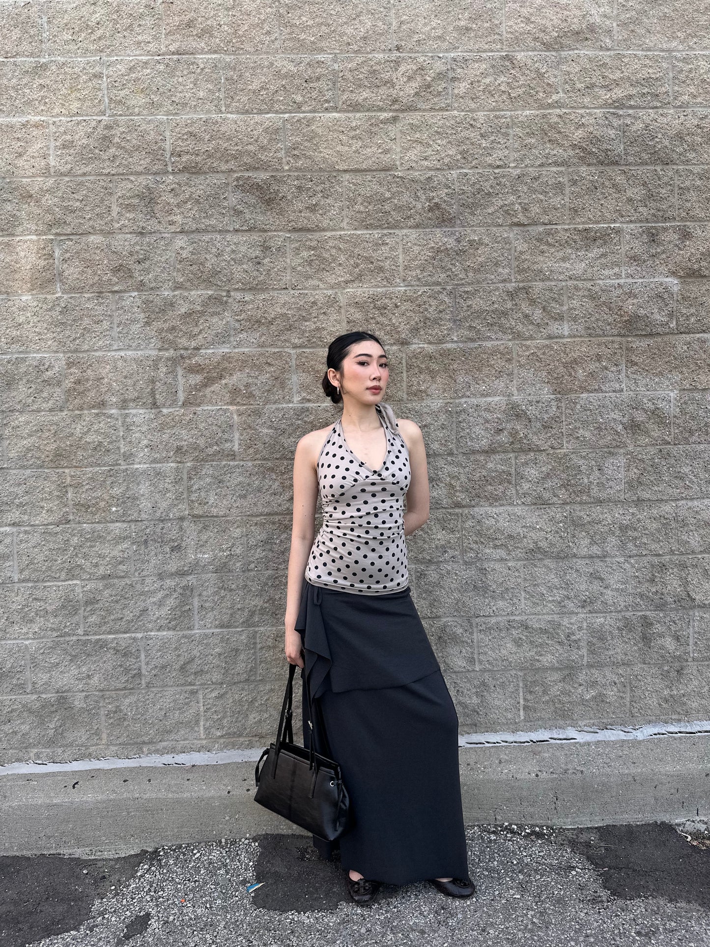 MILA Polkadot halter top