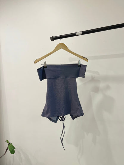 INES Off-shoulder tie-back top