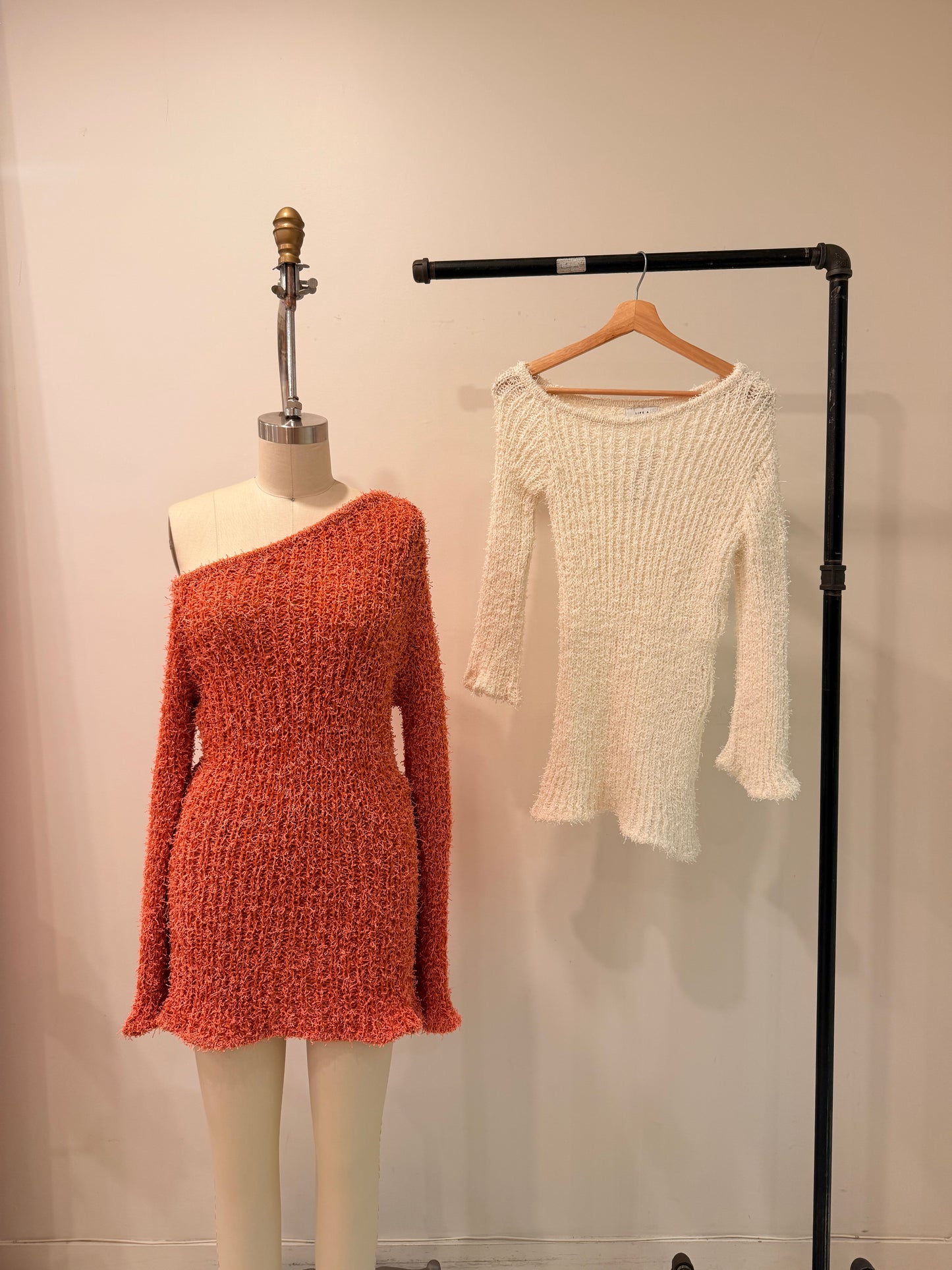 ROAR Asymmetric long knit top