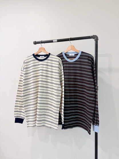 DOWN Striped long sleeve tee