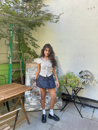 TOUCH Balloon jean skirt