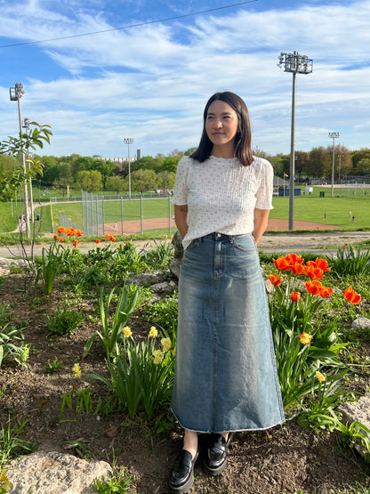 HOOP Denim maxi skirt