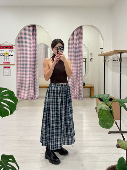 LIRA Plaid maxi skirt