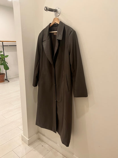 JULES Leather maxi coat