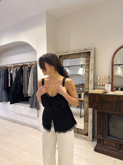MELLO Satin lace top
