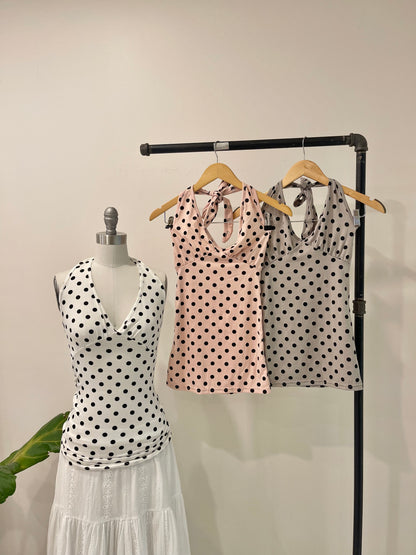 MILA Polkadot halter top