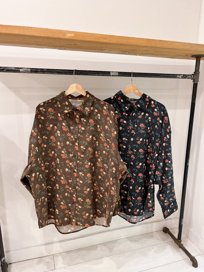 RANTON Floral corduroy shirt