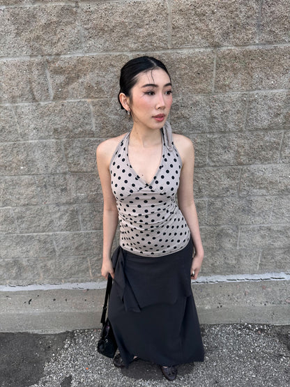 HARLOW Drawstring maxi skirt