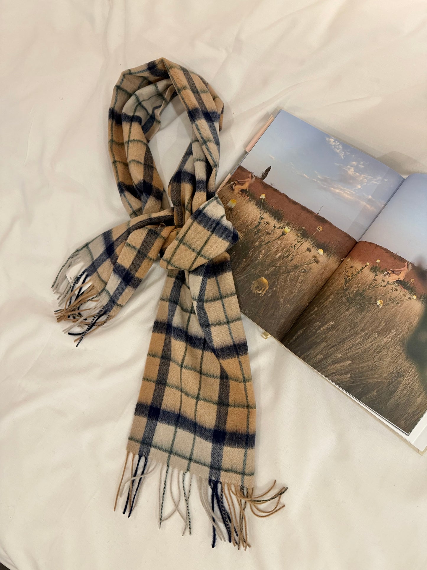 PART Plaid wool scarf