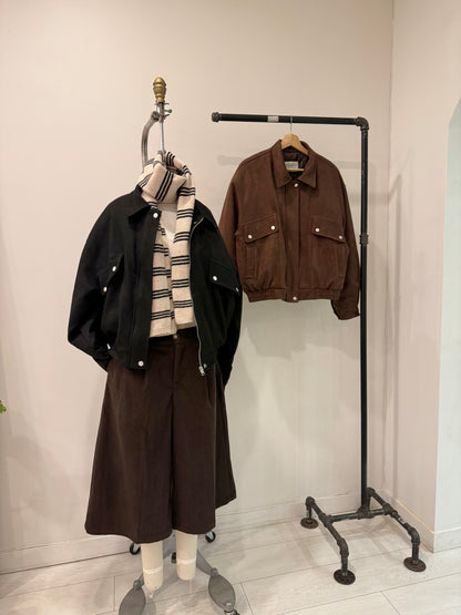 MELIN Insulated suede bomber