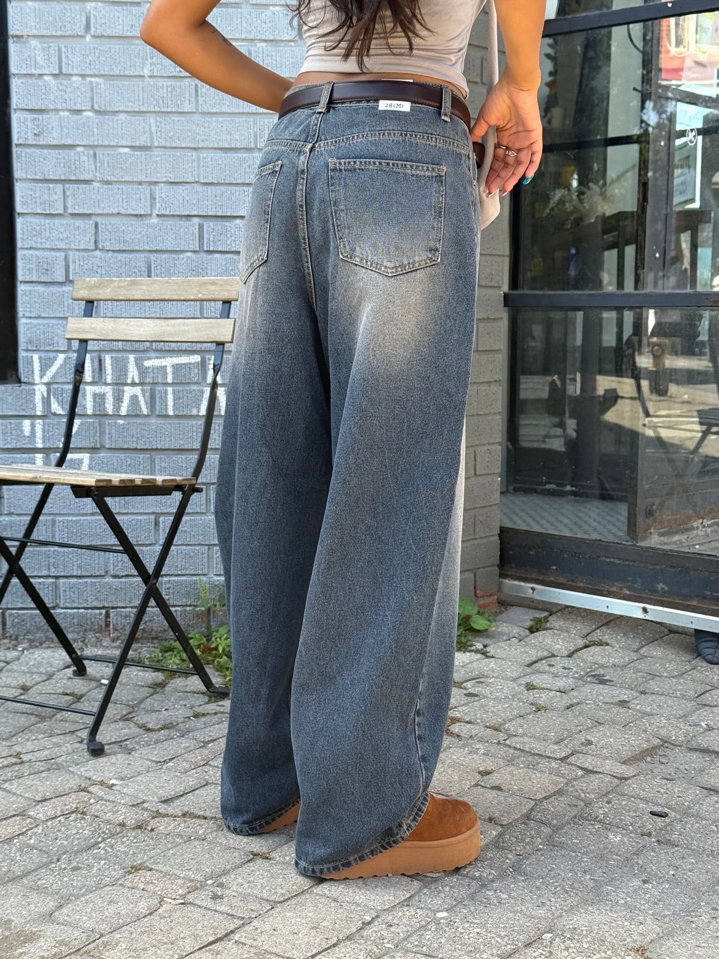 REY Acid washed baggy jeans