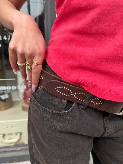 COACHELLA Studded leather belt