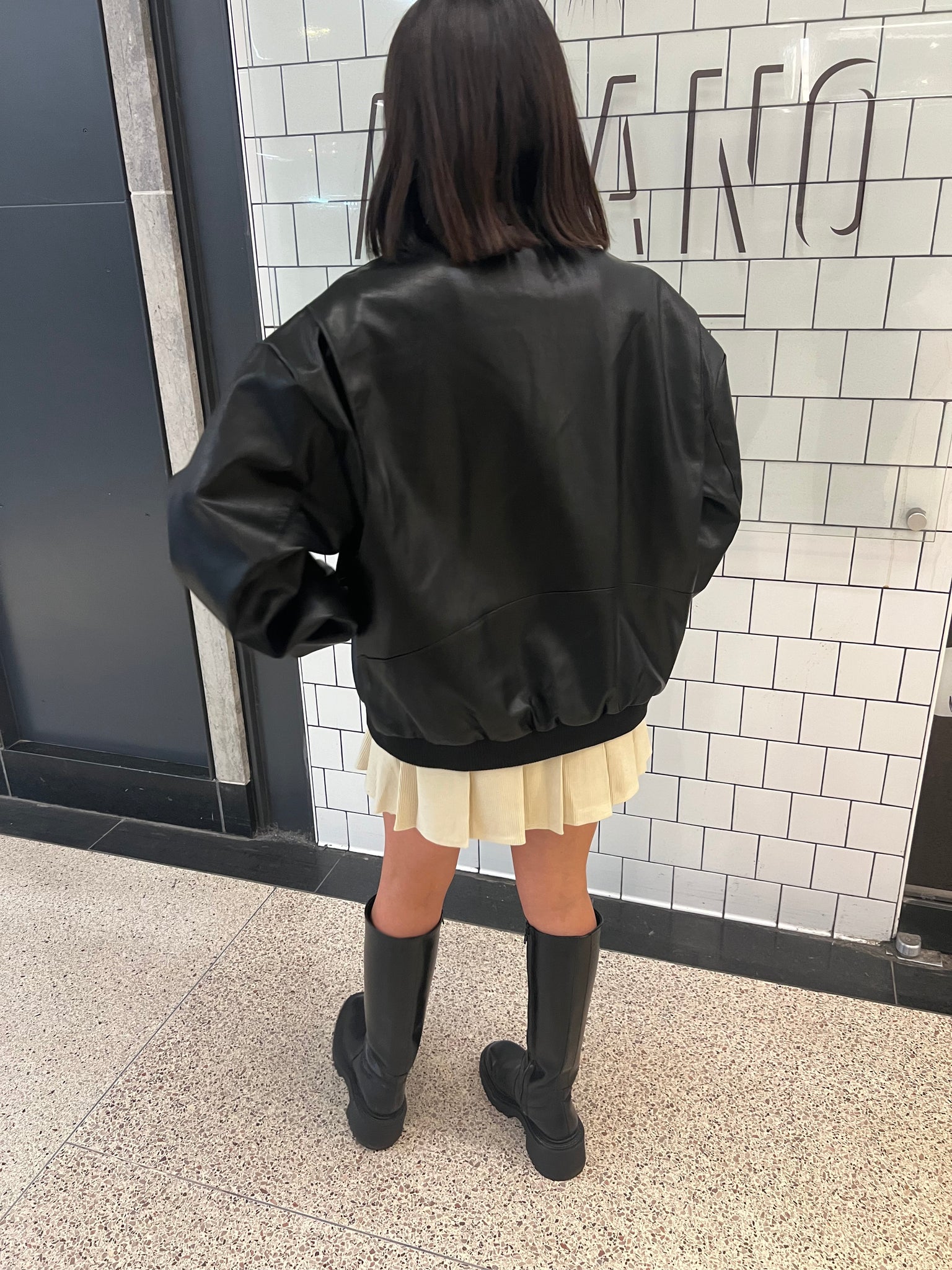 SMITH Leather bomber jacket