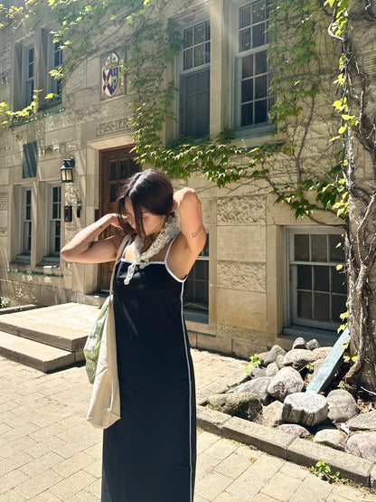 DELPHINE Colourblock slip dress