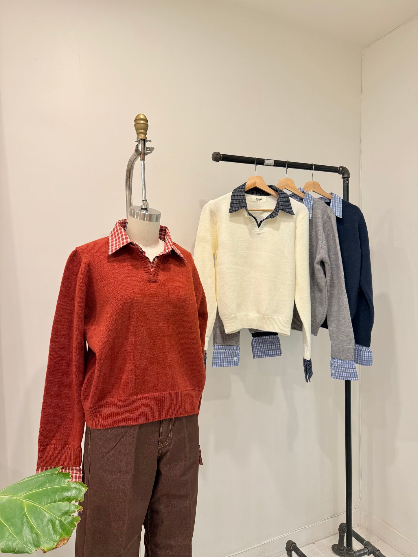 RIAN  Faux layered knit