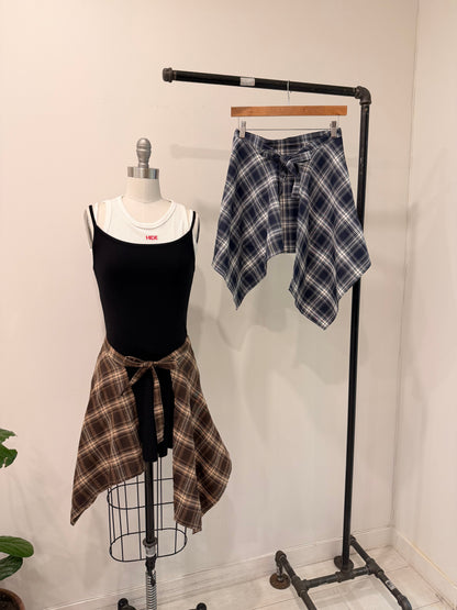 MAEVE Plaid wrap skirt