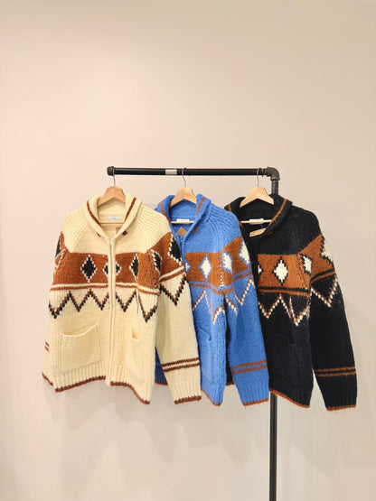GOLDEN Heavy zip-up sweater