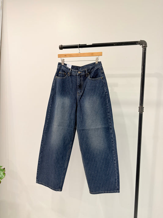 MEGO Striped denim jeans