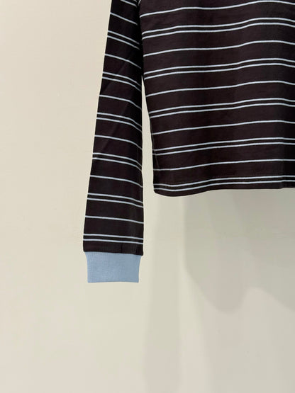 DOWN Striped long sleeve tee