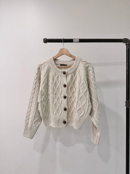 FATE Cable-knit cardigan