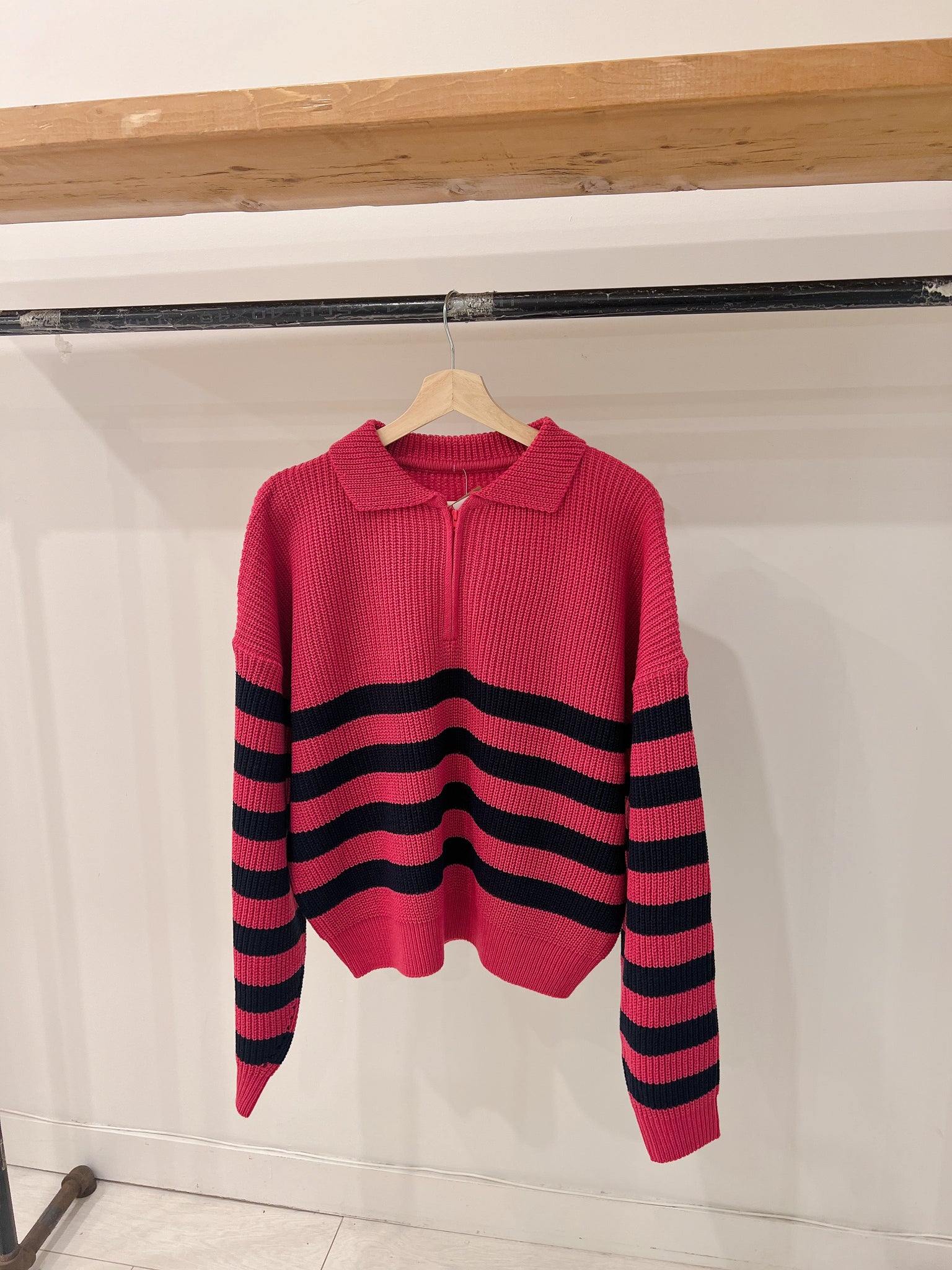TAO Stripe collar sweater