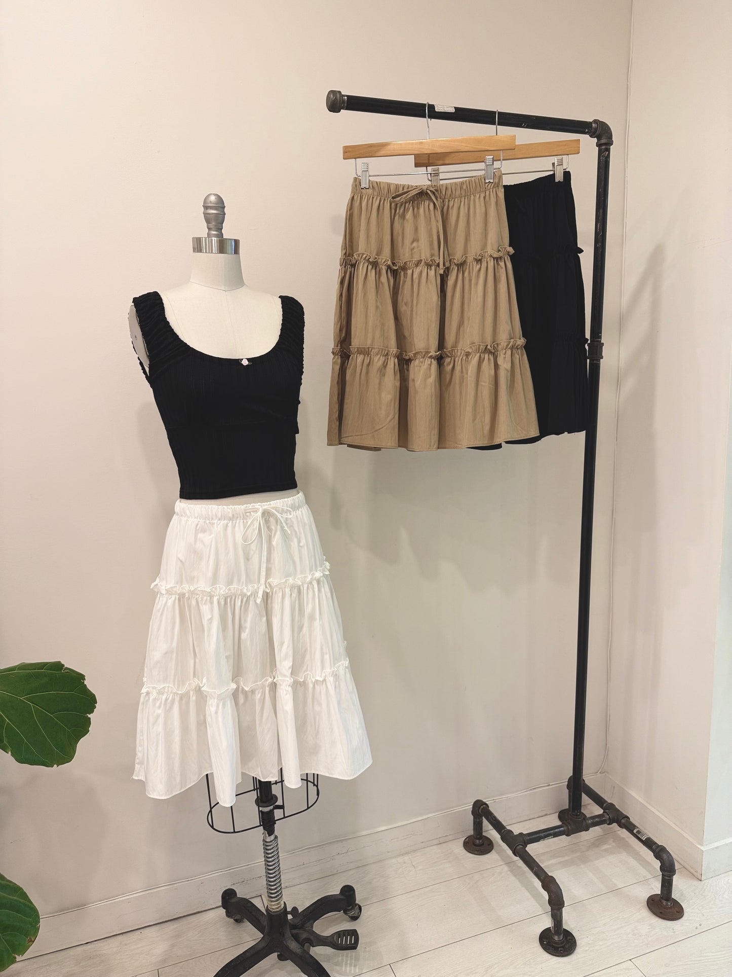NADIA Midi tiered skirt