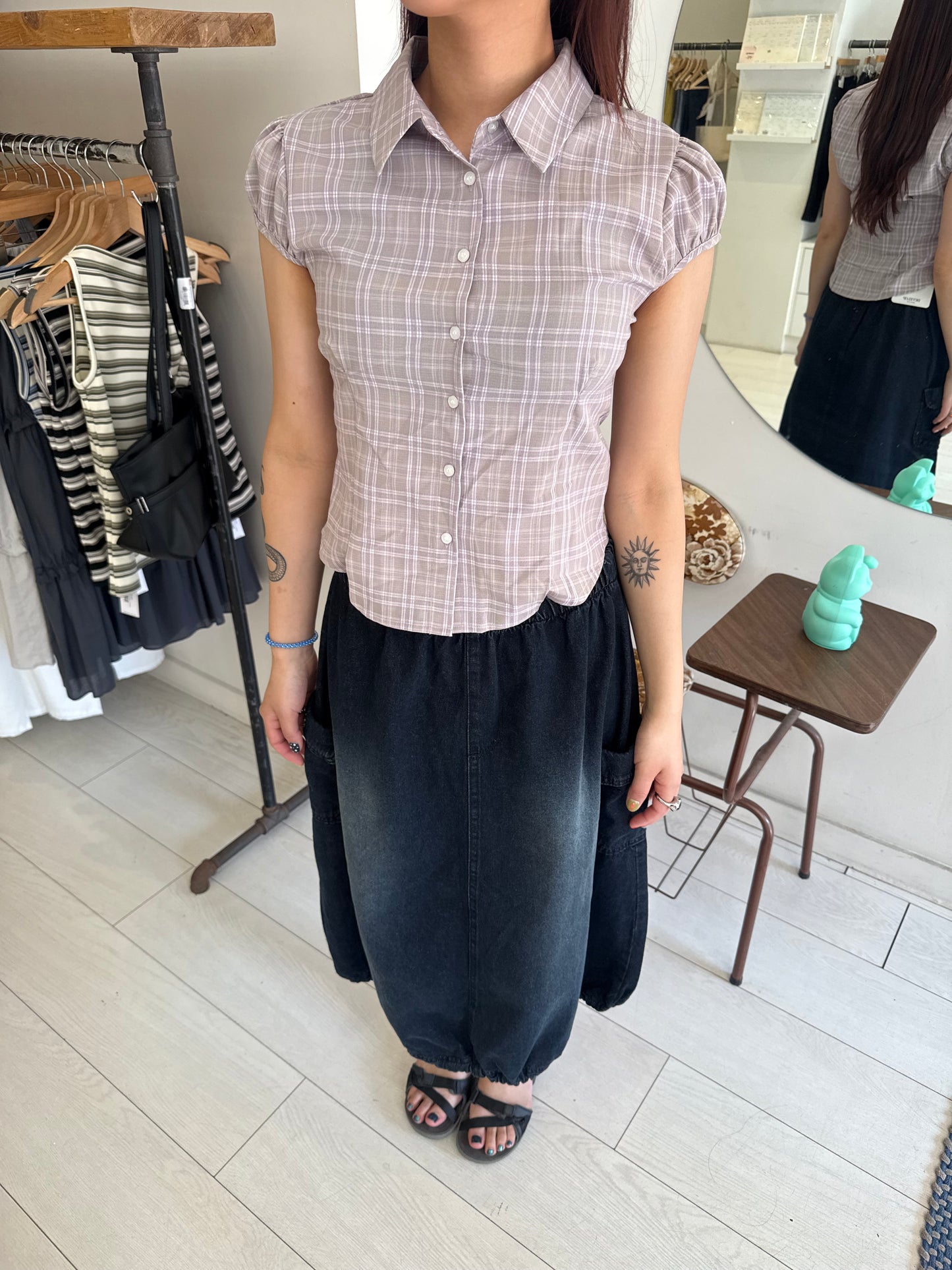 ODILE Gingham blouse