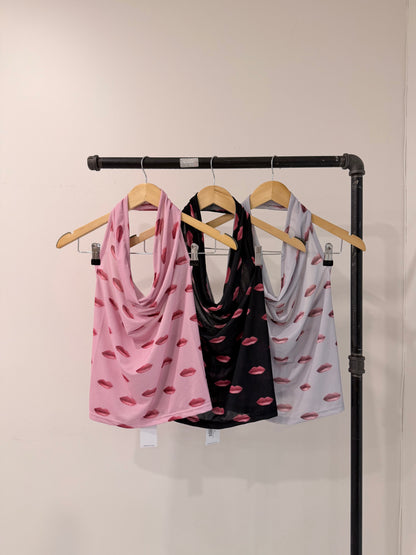 SCARLETT Lip-print halter