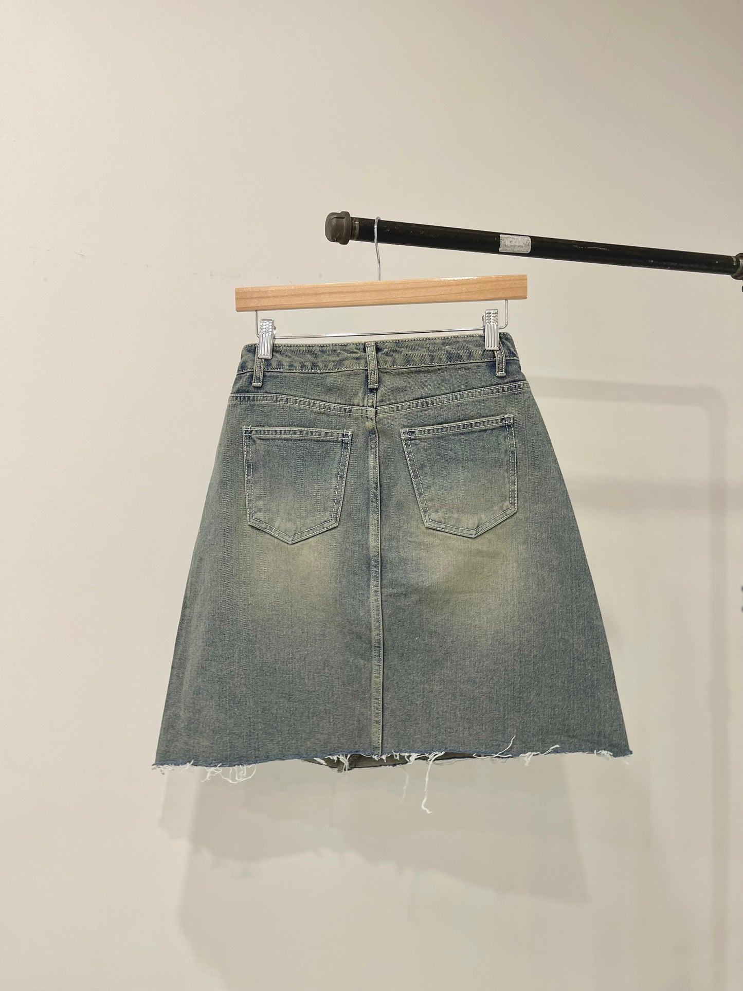 MANE Denim midi skirt