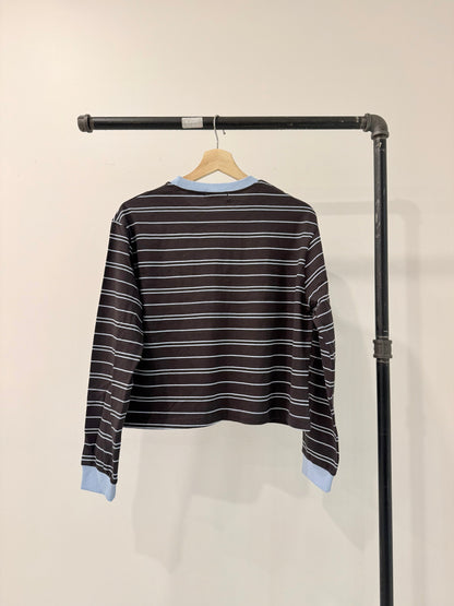 DOWN Striped long sleeve tee