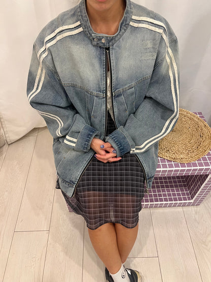 PULL Denim biker jacket