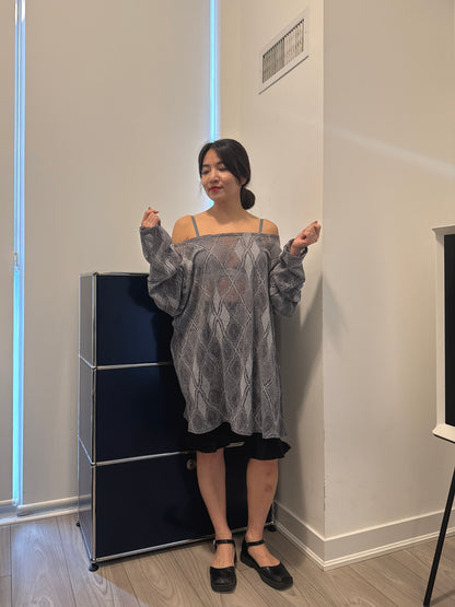 PHONY Oversized mesh top