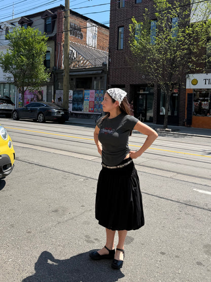 LUNA Balloon midi skirt