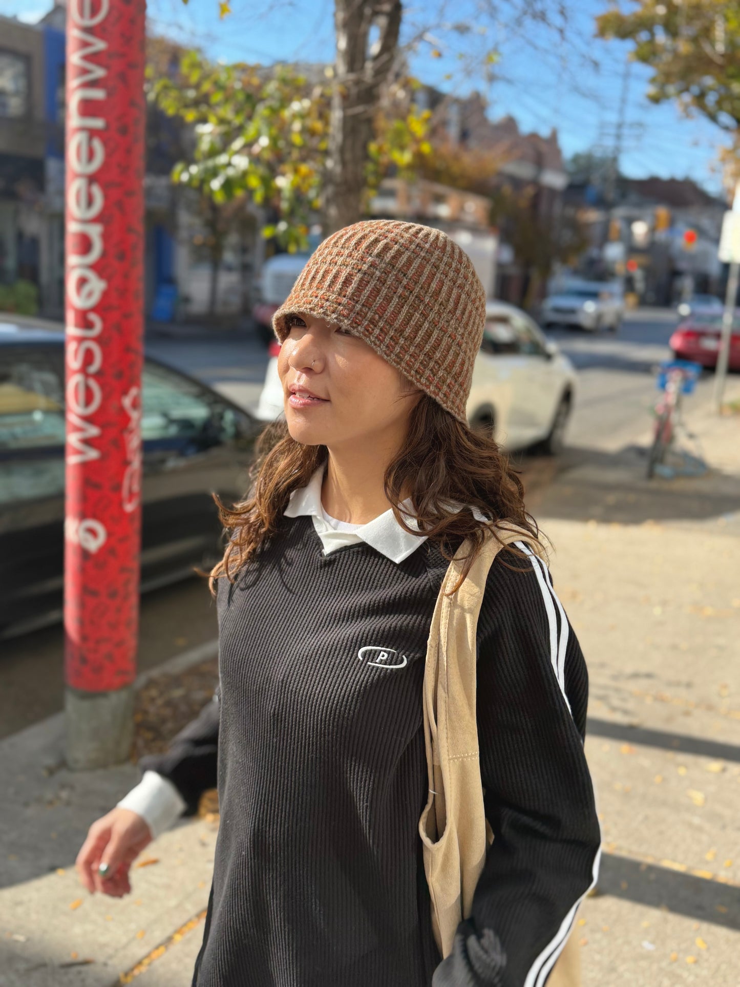 ROVE Oversized waffle sporty top