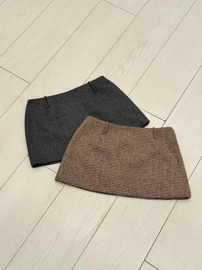 JEN Houndstooth micro mini skirt