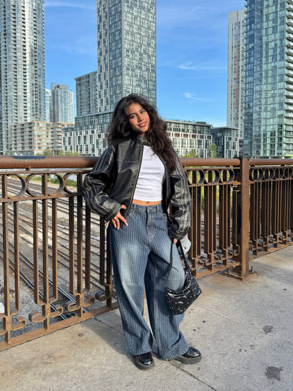 DAM Leather bomber jacket