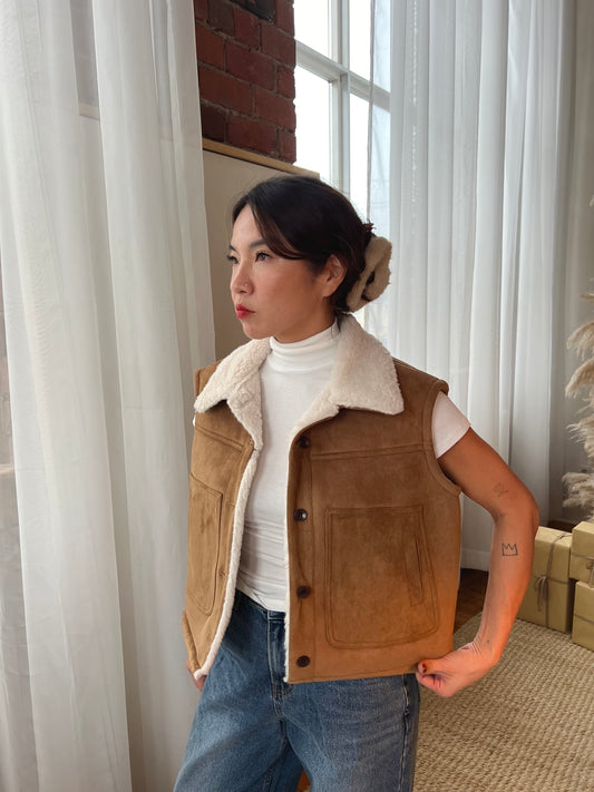 SANK Shearling vest