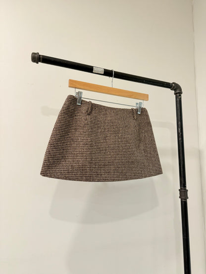 JEN Houndstooth micro mini skirt