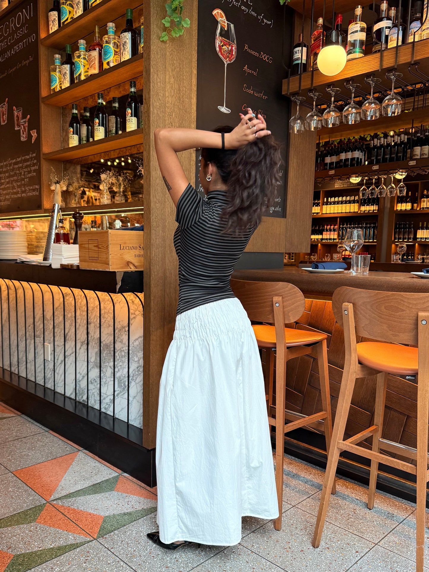 AXIS Smocked maxi skirt