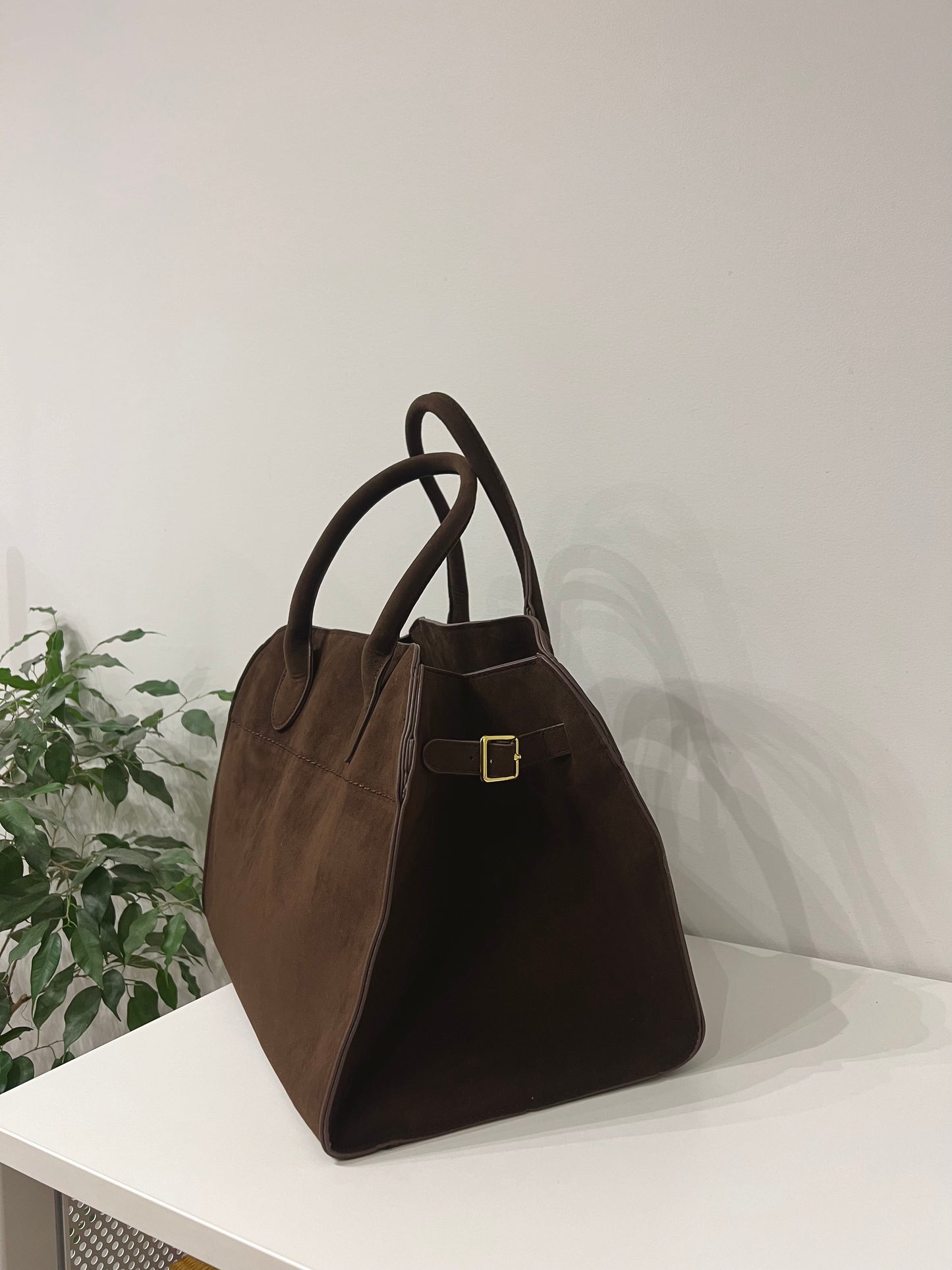 ELISH Large suede tote bag