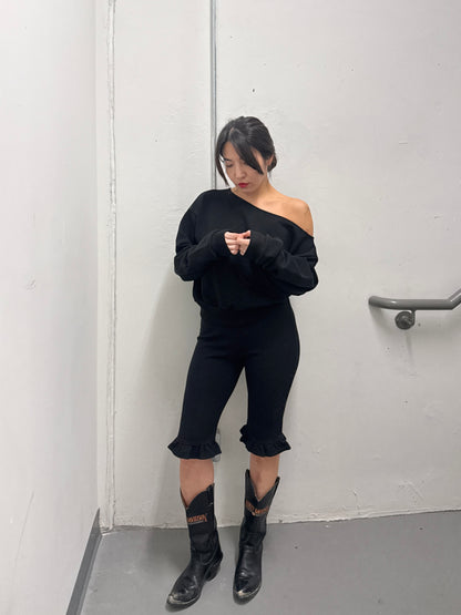 BENJI Ruffle hem capri