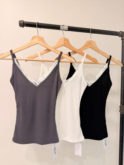 COLE Lacy neckline tanktop